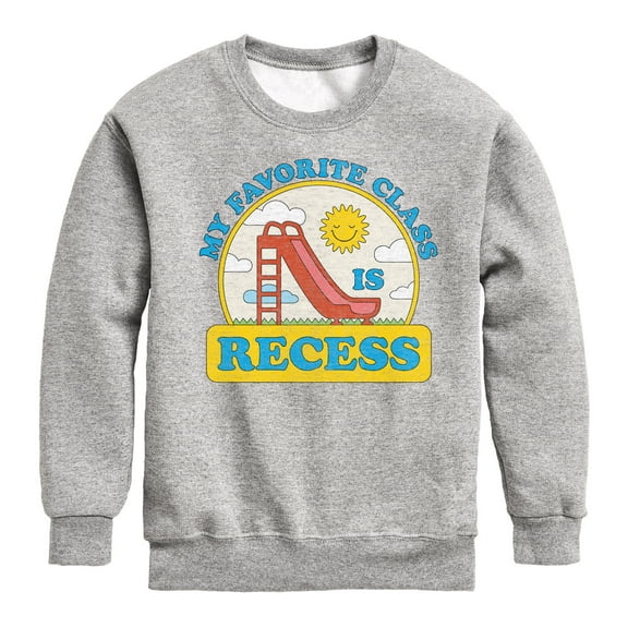 Instant Message - My Favorite Class Is Recess - Toddler & Youth Crewneck Fleece Sweatshirt