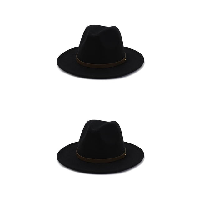 Sombreros grandes Qarigey de invierno Color sólido vestido de ala ancha gorras de lana para mujeres hombres niños