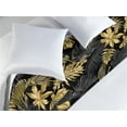 thumbnail image 2 of Exotic Bed Runner, Botanical Themed Pattern of Tropical Jungle Flowers Noble Colors, Decorative Accent Bedding Scarf for Hotels Homes & Guest Rooms, King, Dark Grey Fawn and Mustard, by Ambesonne, 2 of 3