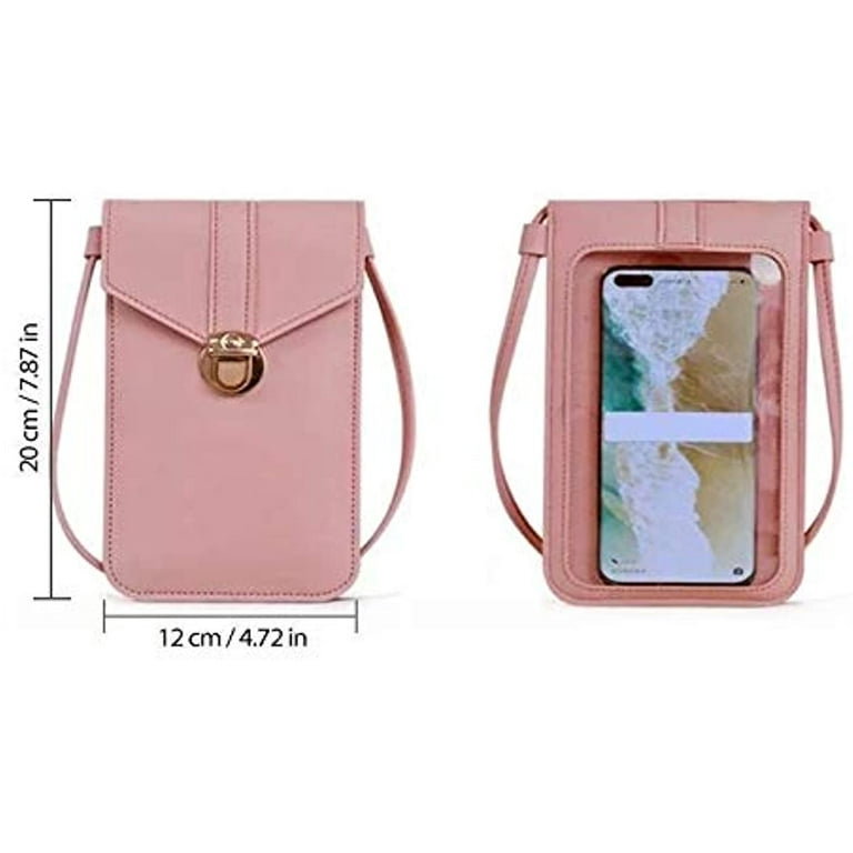 Fuleadture Small Crossbody Phone Bag for Women, PU Leather Cross Body Cell Phone Purse Wallet Card Holder Mini Shoulder Bags Ladies Handbags with Long