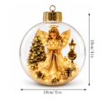 thumbnail image 2 of Clear Christmas Globe Hanging Ornament Balls, 4 Inch Mini Holiday Scene Ornaments, Hanging Decor for Christmas Tree, Window, Mantel, Seasonal Home Party Decoration, 2 of 8