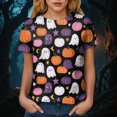 thumbnail image 5 of NOLDARES Halloween Nurse Shirts for Women Halloween Pumpkin Crew Neck T-Shirt Funny Ghost Graphic Tee Tops(Dark Purple,XXL), 5 of 9
