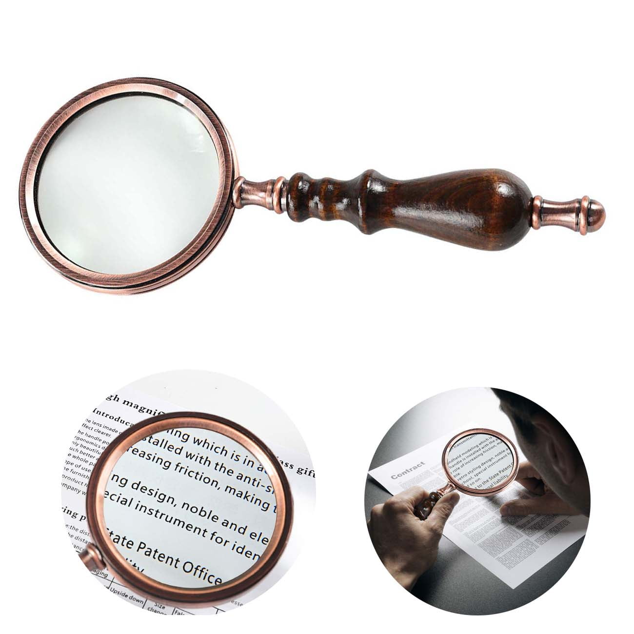 FatherDay TABLE DESKTOP MAGNIFIER GLASS HANDS FREE MAGNIFYING LENS INDOOR GIF 