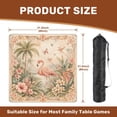 thumbnail image 2 of Mahjong Mat 31.5" x 31.5" Tropical Floral Frame Butterflies Palm Trees Non-Slip Noise Reduction American Mahjong Tiles Table Cover for Dominoes Poker Card Board Games Gift, 2 of 8