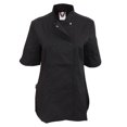 thumbnail image 1 of Dennys - Chaqueta entallada de manga corta de chef/cocinero para mujer (Paquete de 2) (Negro) Dennys UTBC4307_black, 1 of 1