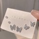 thumbnail image 3 of Women Earring Girl Stud Ear Drop Inlaid Zircon Butterfly Pearl Three-piece Set Personality Summer Party Birthday Gift, 3 of 5