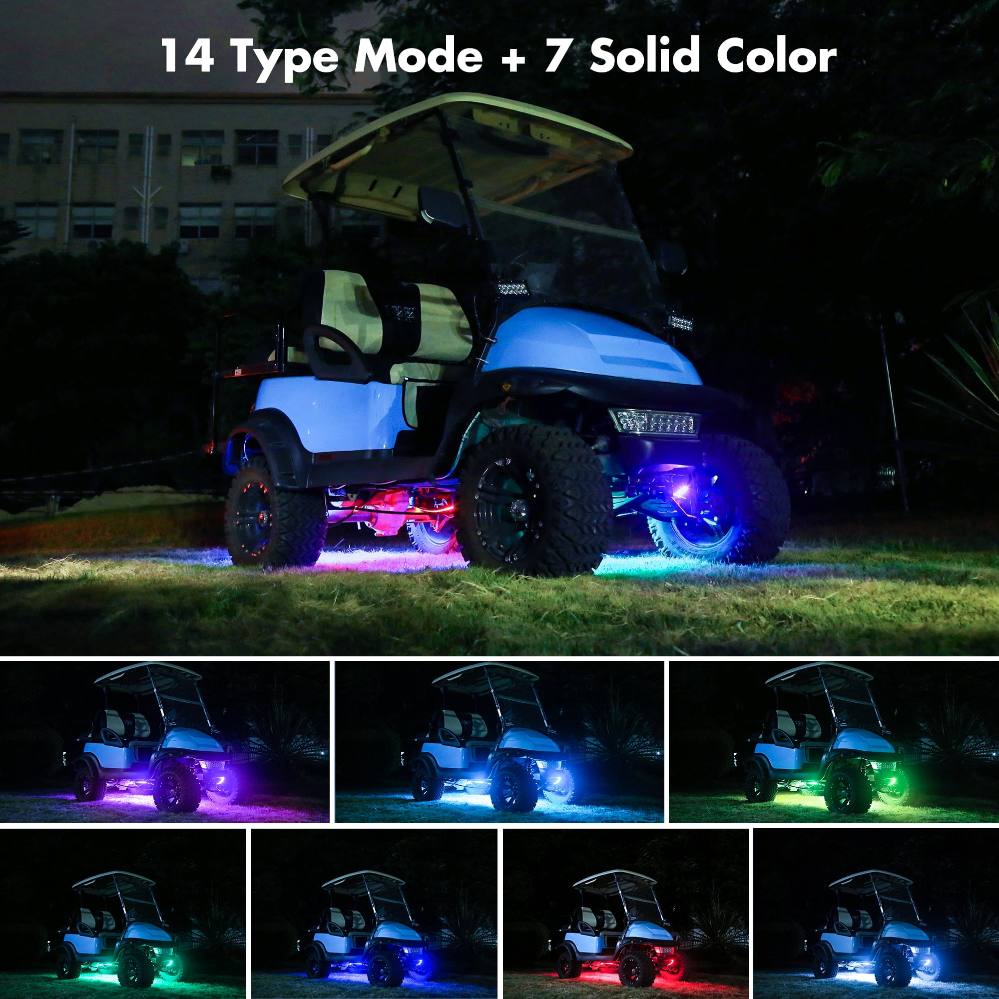 Buy 10L0L Golf Cart Underglow LED Light Strip Kit, Glow Neon Lighting with Wireless Remote