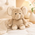 thumbnail image 4 of Peluche de animal sentado | Muñeco decorativo adorable para niños | Compañero tierno para dormitorio, guardería o sala de estar | Adorable peluche de elefante para regalar, 4 of 5