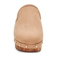 thumbnail image 3 of DOLCE VITA Womens Brown 1-1/2" Platform Studded Comfort Closen Round Toe Block Heel Slip On Leather Clogs Shoes 7.5, 3 of 4
