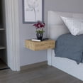 thumbnail image 2 of Milano Floating Nightstand, Wall-Mounted with Drawer Macadamia, 2 of 5
