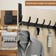 thumbnail image 4 of Gancho para Puerta con 12 Ganchos, Perchero para Puerta Sin Taladrar y Robusto, Colgador para Ropa, Toallas, Bolsas y Gorras. Ideal para Dormitorio, Baño, Cocina. Fácil de Instalar (Negro A), 4 of 4