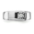 thumbnail image 5 of Sterling Silver Rhodium Plated Men's Polished Diam. Ring QR6467, 5 of 5
