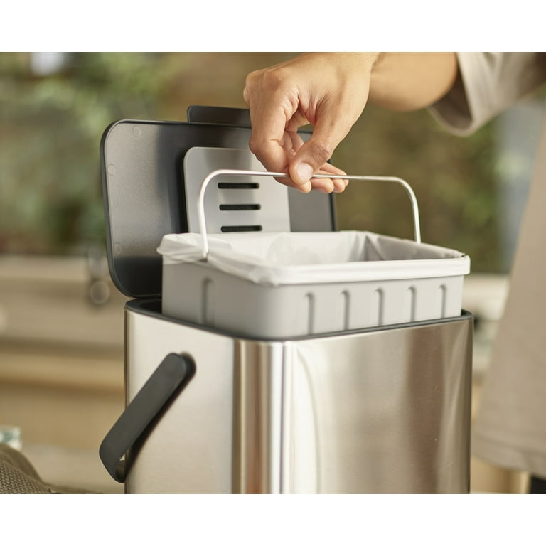 Collect 4-Liter Stainless Steel Food Waste Compost Caddy