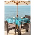 thumbnail image 3 of Outdoor Tablecloth with Umbrella Hole for Patio/Picnic/Party/Camping, Teal Green Palm Tree Waterproof Table Cloth Square Cover Washable, Coastal Tropical Trees Vintage Summer (54"x 54"), 3 of 9