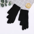 thumbnail image 2 of beishanbush Gloves Mittens Promo 23cm Winter Knitted Screen Gloves Adult Gloves Black, 2 of 4
