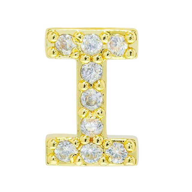 serony Simple Design Letter Rhinestone Earring Party Hiking Portable Stud Earrings Photo Shooting Ear Decor Jewellery I