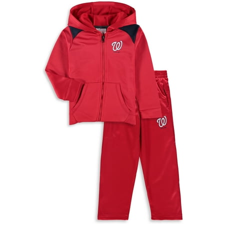 - Washington Nationals Majestic Toddler Play Action Full-Zip Hoodie & Pants Set - Red