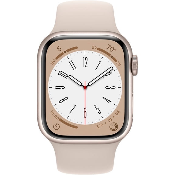 Open Box Apple Watch 8 GPS 41MM M/L MNUF3LL/A - Starlight Aluminum Starlight Sport Band