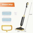 thumbnail image 3 of XX Steam Mop For Floor Cleaning,Lightweight Floor Steamer Cleaner For Hardwood/Tile/Laminate Floors Carpet, 2 Washable Pad, Black And Yellow, 3 of 8