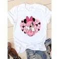 thumbnail image 2 of Disney Cartoon Tee Shirt Mickey Mouse Women Short Sleeve Summer Spring Print Clothing Casual Fashion Graphic T-shirts4XL Gao Jinjia LED, 2 of 2