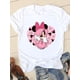 thumbnail image 2 of Disney Cartoon Tee Shirt Mickey Mouse Women Short Sleeve Summer Spring Print Clothing Casual Fashion Graphic T-shirtsXL Gao Jinjia LED, 2 of 2