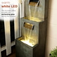 thumbnail image 5 of Alpine Corporation 2-Tier Modern Polystone Fountain w/ Warm White LED Lights, 5 of 12