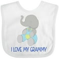 thumbnail image 3 of Inktastic I Love My Grammy Elephant Boys or Girls Baby Bib, 3 of 4