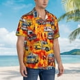 thumbnail image 6 of Fireman Fire Truck Men'S 3d Print Casual Button Down Shirts, Novelty Hawaiian Short Sleeves 2xl, 6 of 7