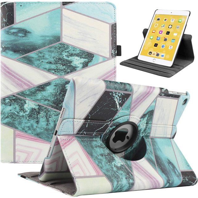 LRCXL iPad 5th/ 6th Generation Case, iPad 9.7 Inch 2017/2018 Case - Rotating Stand Protective Cover with Auto Sleep