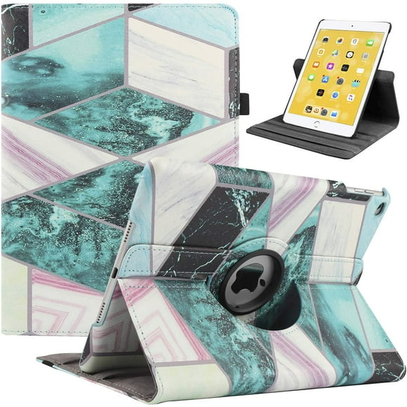 LRCXL Étui pour iPad 5e/6e Génération, Étui pour iPad 9.7 Pouces 2017/2018 - Support Rotatif avec Fonction Sommeil Automatique