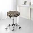 thumbnail image 7 of Round Bar Stool Seat Covers, Leopard fashion texture Elastic Round Chair Cover Stool Seat Slipcover Bar Stool Cushions Round Pad for 12-14 inch, 7 of 7