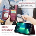 thumbnail image 3 of Funda Vinich para iPhone 13 Pro Wallet con tarjetero, color rojo, 3 of 9