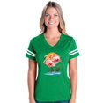 thumbnail image 1 of Womens Flamingo Football V-Neck T-Shirt, 1 of 5