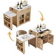 thumbnail image 6 of HLR Extendable Kitchen Islands with Power Outlet, Dining Table Cart on Wheels with Storage, Wood, 6 of 10