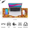 thumbnail image 5 of Thanksgiving Day Large Gaming Mouse Pad Extended Fall Pumpkin Sunflower Mouse Pads with Stitched Edges, Washable, Waterproof Water Resist Keyboard Pad for Gamer, Office & Home, 31.5 X 11.8 in, 5 of 7