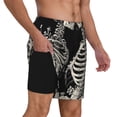 thumbnail image 2 of Balery Skeletons Love Flowers Mens Swim Trunks Swim Shorts for Men Quick Dry Inseam Beach Shorts with Compression Liner Pocket-3X-Large, 2 of 9