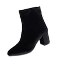thumbnail image 2 of Womens Boots Pointed Toe Ankle Booties for Women, Velvet Block Heel Boots with Back Zipper, Casual Fall Shoes for Work, Dress, Party and Everyday Wear, 2 of 9