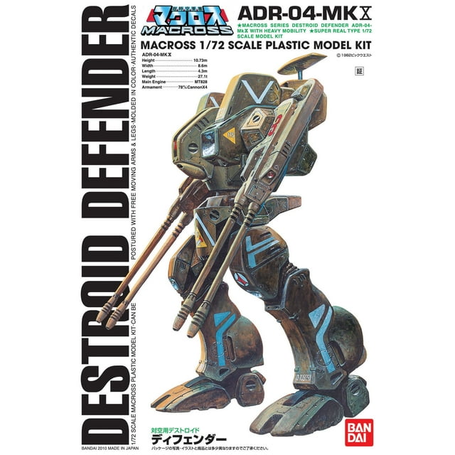 Maqueta de plástico Bandai Macross SuperScript a escala 1/72