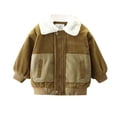 thumbnail image 2 of UQJfacai Boys Corduroy Jacket Kids Fleece Zip Up Winter Coat Kid Sherpa Lined Collar Warm Casual Outerwear with Pockets 2-10 Years, 2 of 6