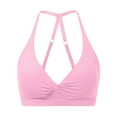 thumbnail image 5 of Wdgfv Sports Bras for Women Open Back Workout Gym Bra Padded Medium Impact Yoga Tops with Ajustable Back Straps Light Pink S, 5 of 7