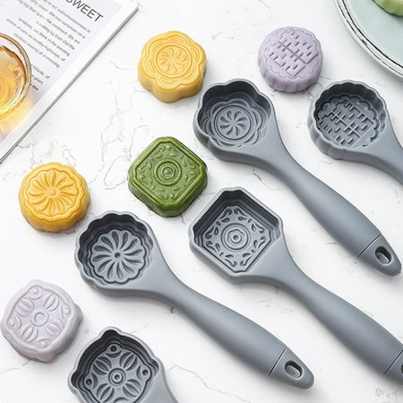 

Oiur 5Pcs Moon Cake Molds Beautiful Texture Lightweight Reusable Mooncake Molds for Kitchen