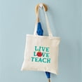 thumbnail image 4 of CafePress - Live,Love, Teach Tote Bag - Unisex Canvas Tote Bag, Beige, 1-Piece, 4 of 6