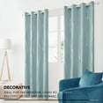 thumbnail image 4 of Deconovo Blackout Curtains for Kid's Room, 84 inch Long, Room Darkening Curtains with Wave Line Pattern (52 x 90 inch, Sky Blue, 2 Panels), 4 of 8