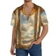thumbnail image 1 of Fotbe Golden Drapes Pillars Clouds Camisa Estampada de Manga Corta para Hombre, Casual de Verano, Estilo Playero, Sin Arrugas-4X-Large, 1 of 5