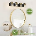 thumbnail image 5 of Bathroom Light Fixtures Bathroom Vanity Light 4-Light Bathroom Lights over Mirror with Clear Glass Shade for Kitchen Living Room Bedroom, 5 of 6