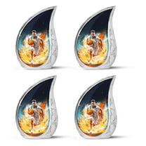 SUBSH Dynamic Basketball Player Driving To The Basket - Human Ash Urns - Urns For Ashes Small - Urn For Son - Pack Of 4 - Decorative Urns For Human Ashes - Cremation Urn For Adults
