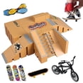 thumbnail image 2 of Tech Kit de Planche à Roulettes à Doigts Vélo Bmx Mini Planche à Deux Roues Skate Accessoires d'Entraînement Sportif Rampe Skate Parc Jouets Pop [DB], 2 of 5