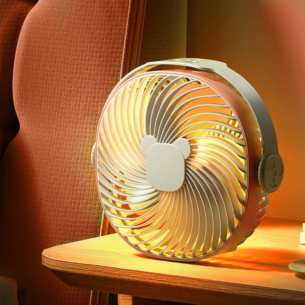 Electrodomésticos Ventilador pequeño Colgante de pared Ventilador de escritorio Iluminación multifuncional Ventilador recargable USB Ventilador recargable de nuevo estilo