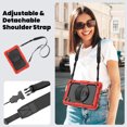 thumbnail image 7 of For Samsung Galaxy Tab A9 Case 8.7 inch, 360 Rotating Shockproof Cover with Stand, Screen Protector, Shoulder Strap (2023, SM-X110/X115/X117), Red, 7 of 7
