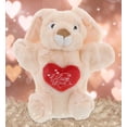thumbnail image 2 of DolliBu I Love You Shirt Rabbit Plush Hand Puppet - 9 inches, Unisex, 2 of 6